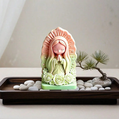 1pc Praying Angel Silicone Mold For DIY Candles, Soap And Wax Crafts- Handmade Angel Mold With European Prayer, Asymmetrical Shape For Resin, Holiday Decoration Gifts