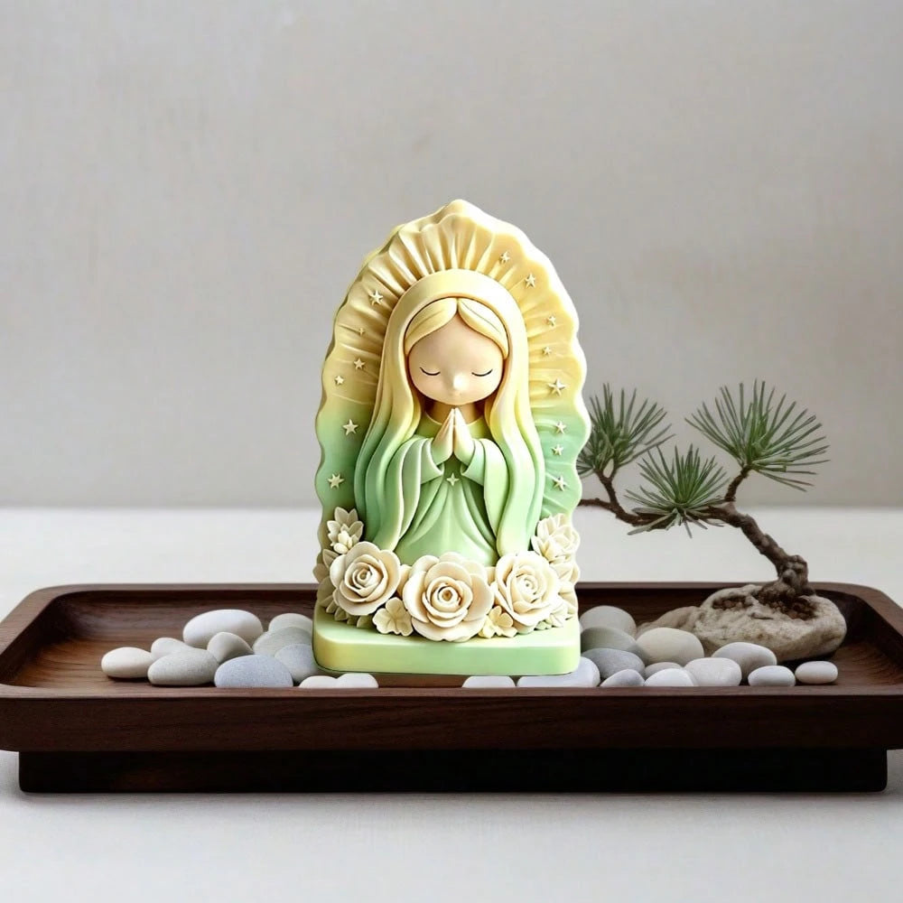 1pc Praying Angel Silicone Mold For DIY Candles, Soap And Wax Crafts- Handmade Angel Mold With European Prayer, Asymmetrical Shape For Resin, Holiday Decoration Gifts