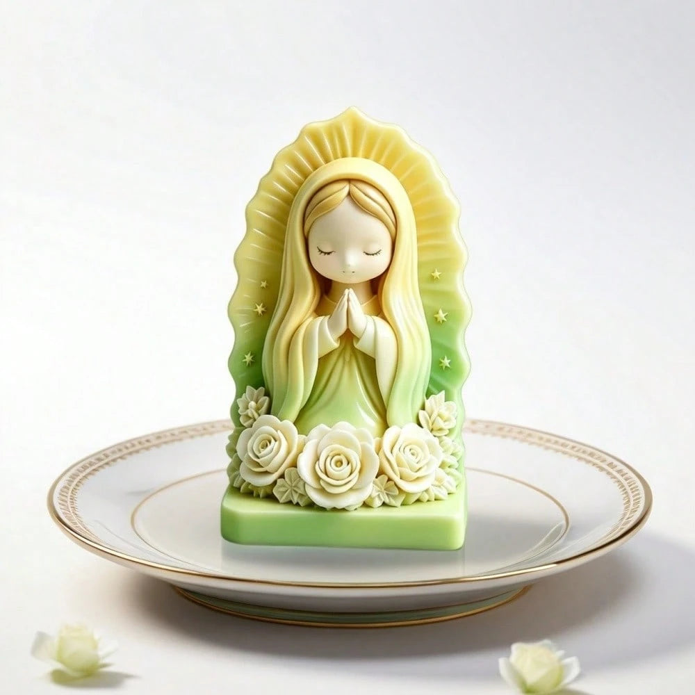 1pc Praying Angel Silicone Mold For DIY Candles, Soap And Wax Crafts- Handmade Angel Mold With European Prayer, Asymmetrical Shape For Resin, Holiday Decoration Gifts