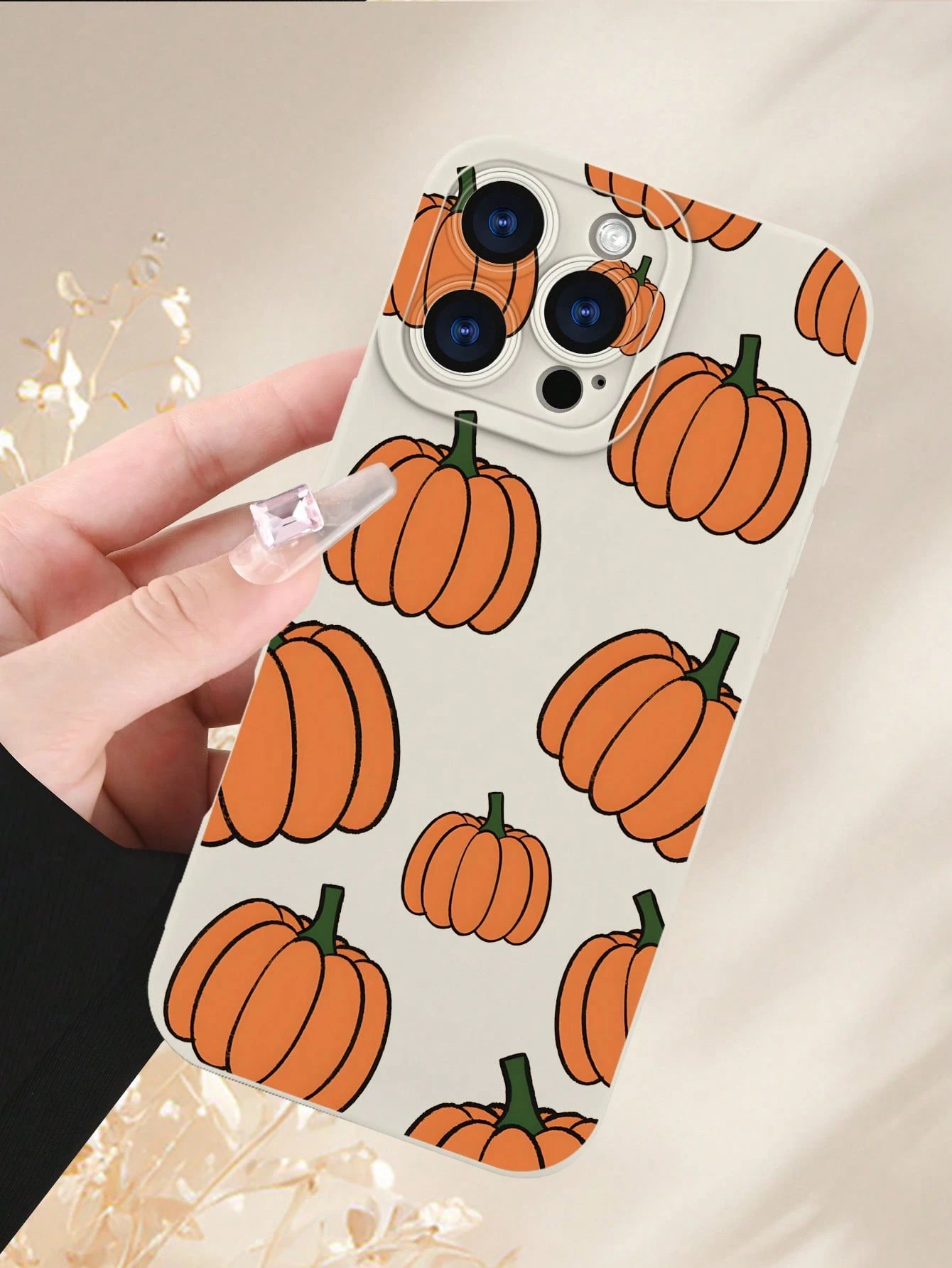 1PC, Pumpkin Pattern Phone Case, Suitable For 17/16/15/14/13/12/11 (Pro/Pro Max)And Galaxy S And Note Series,It Features A Classic Creative Design With TPU Material For Camera Shock Protection,Creativ