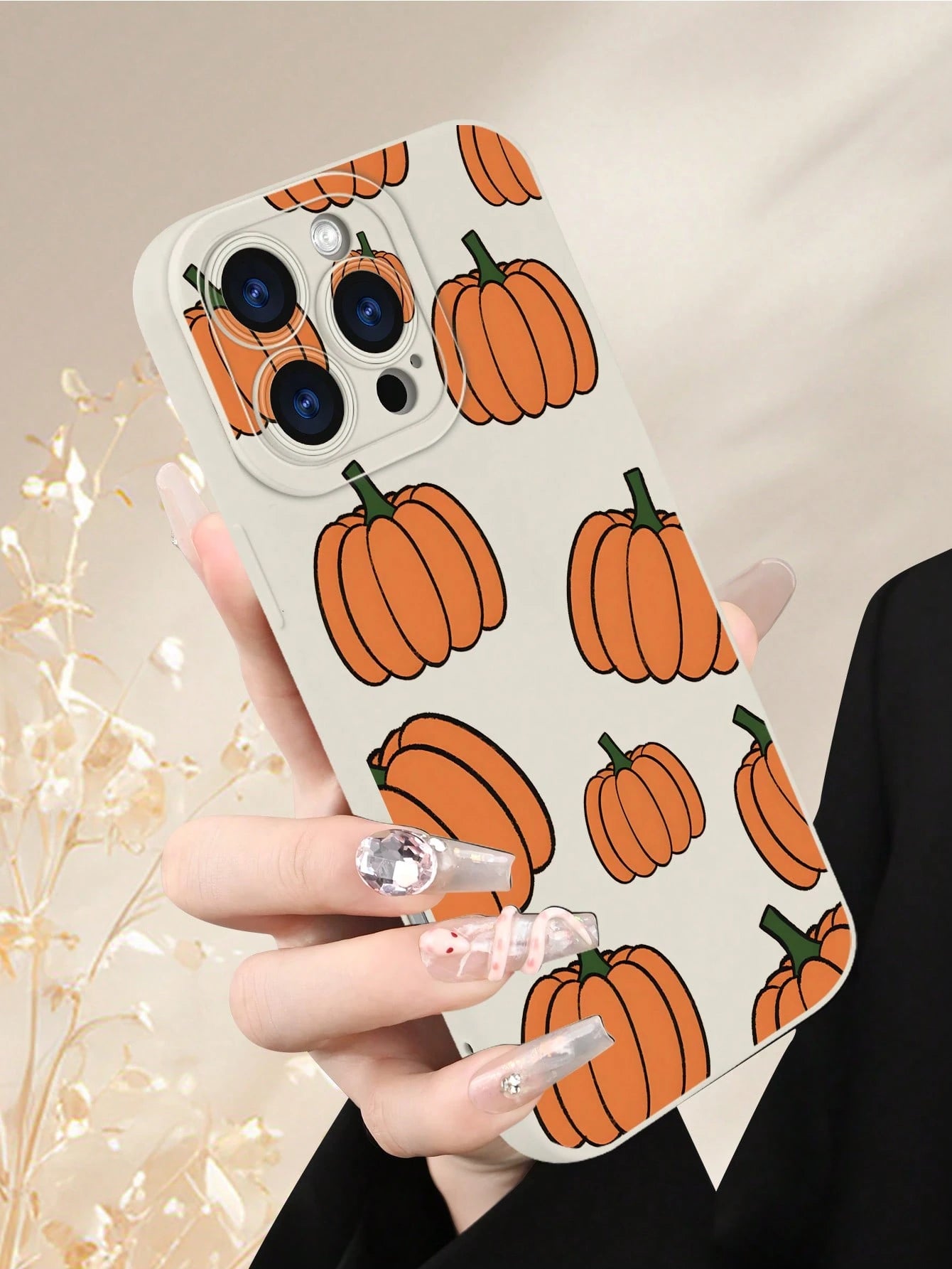 1PC, Pumpkin Pattern Phone Case, Suitable For 17/16/15/14/13/12/11 (Pro/Pro Max)And Galaxy S And Note Series,It Features A Classic Creative Design With TPU Material For Camera Shock Protection,Creativ