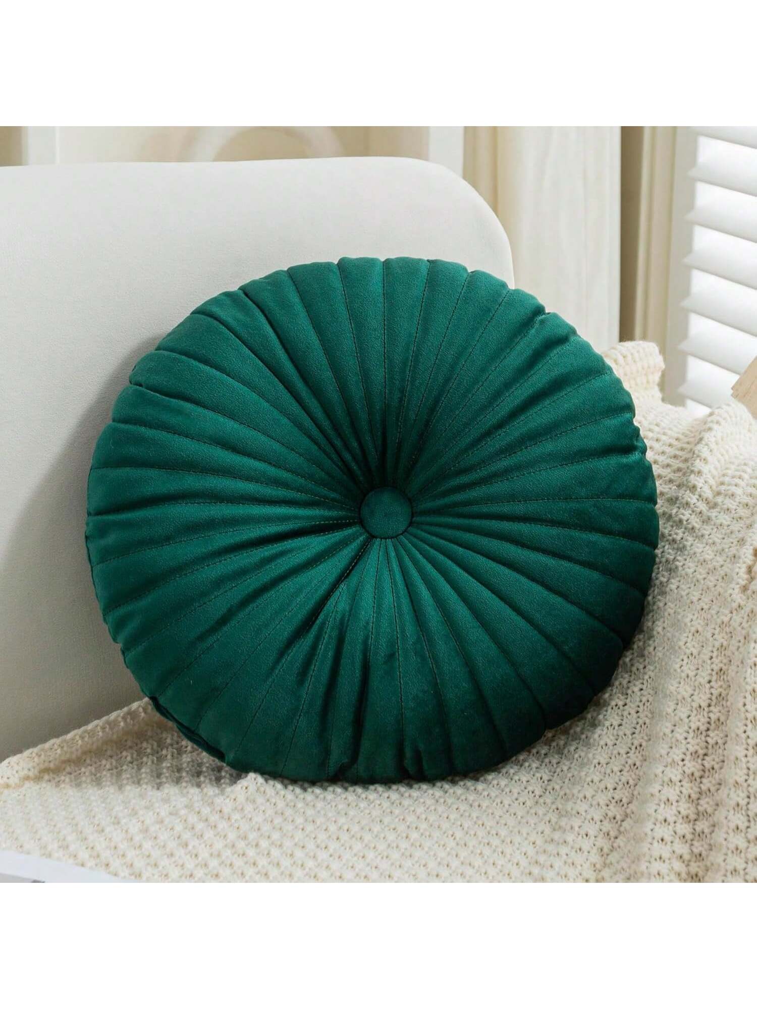 1pc Pumpkin Vehicle Wheel Round Filled Embroidered Velvet Boho Home Decor Cushion Throw Pillows For Sofa Bed Floor