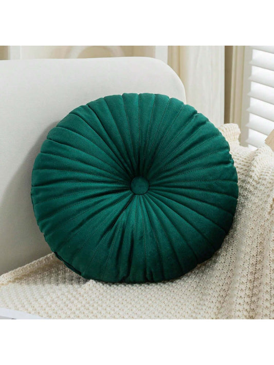 1pc Pumpkin Vehicle Wheel Round Filled Embroidered Velvet Boho Home Decor Cushion Throw Pillows For Sofa Bed Floor
