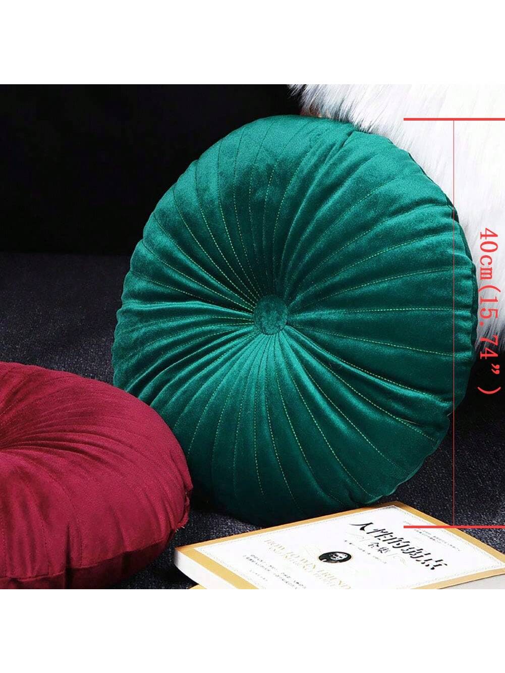 1pc Pumpkin Vehicle Wheel Round Filled Embroidered Velvet Boho Home Decor Cushion Throw Pillows For Sofa Bed Floor