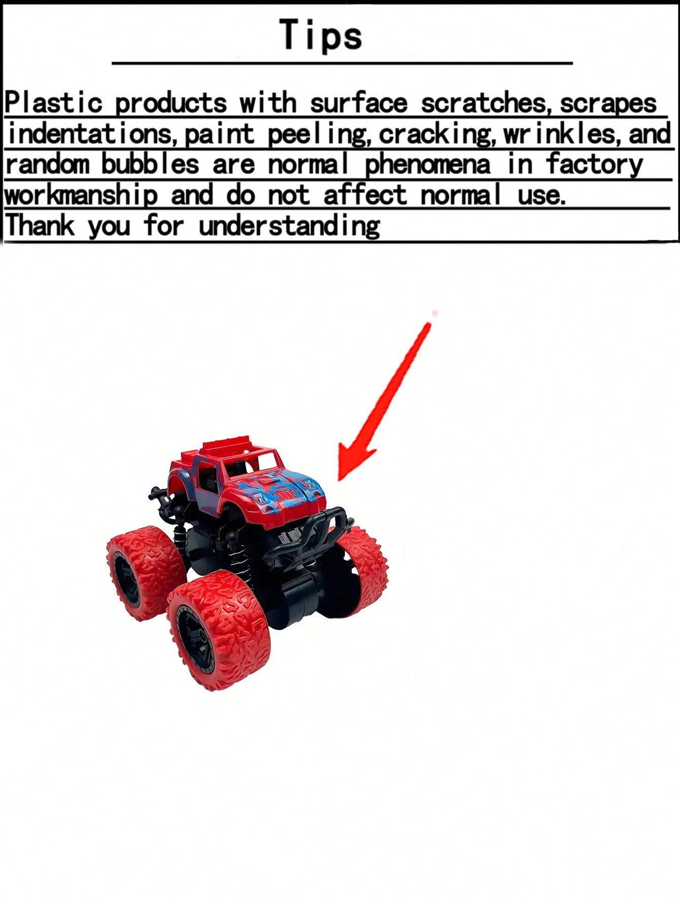 1pc Rotatable 4WD Inertial Stunt Off-Road Car Model Toy, Friction Powered Toy Car, Monster Truck Toy, Suitable For 3-12 Years Old Children, A Wonderful And Interesting Birthday Gift For Kids
