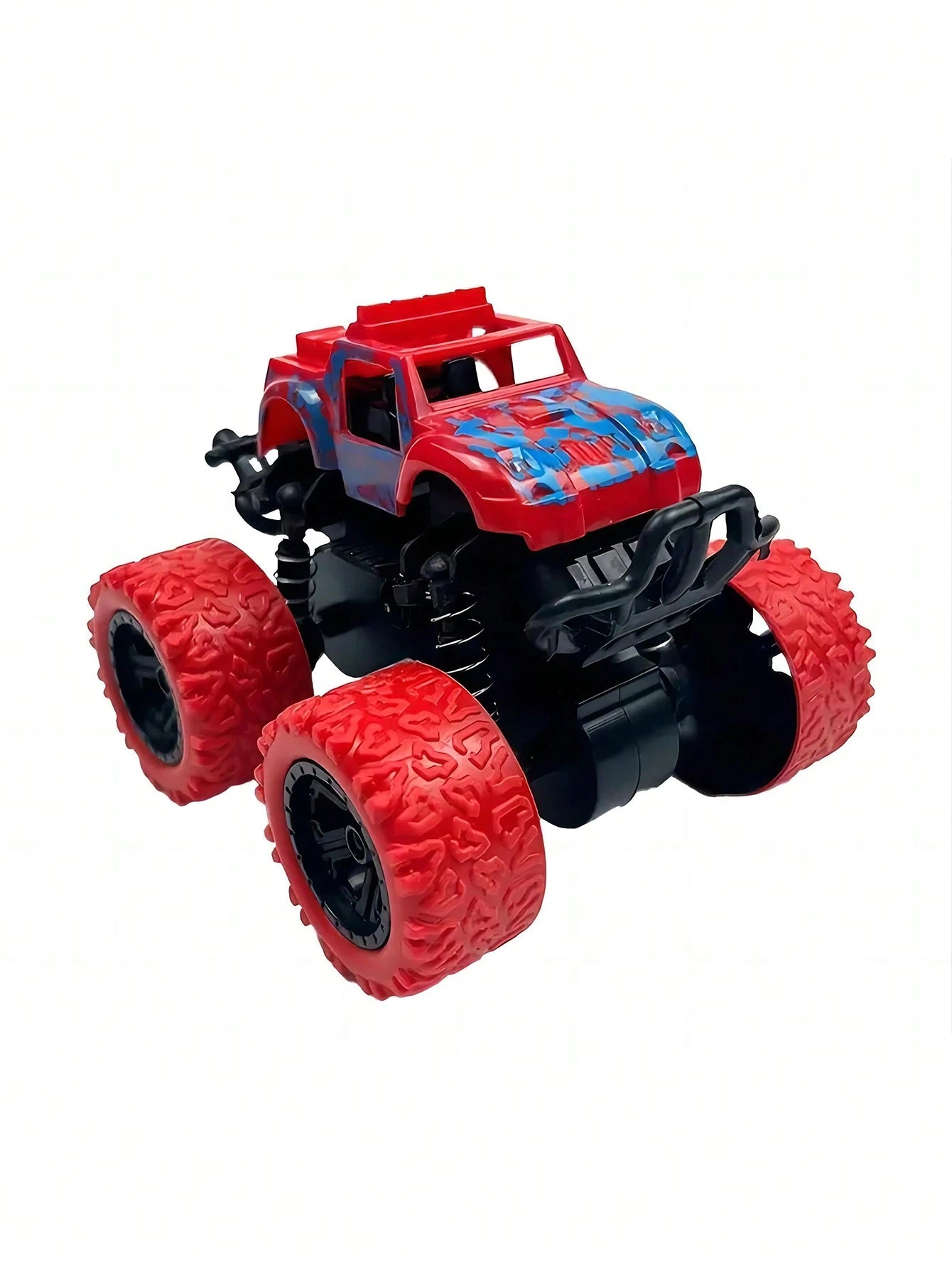 1pc Rotatable 4WD Inertial Stunt Off-Road Car Model Toy, Friction Powered Toy Car, Monster Truck Toy, Suitable For 3-12 Years Old Children, A Wonderful And Interesting Birthday Gift For Kids