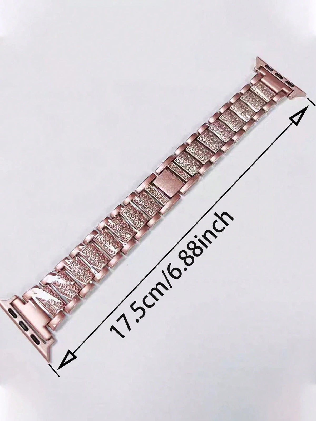 1pc/Set Compatible With Apple Watch Band Pink + Compatible With Apple Watch Case Women's Jewelry Shiny Diamond Metal Band And Protective Case Compatible With Apple Series Ultra SE 10/9/8/7/6 5/4/3/2/1