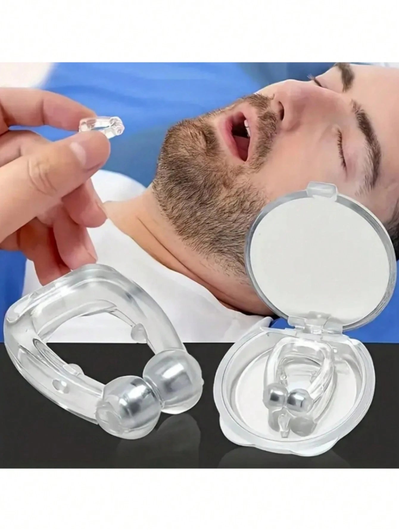 1pc Silicone Anti-Snoring Nose Clip, Professional Non-Slip Nose Clip For Outdoor Swimming Training And Water Sports, And Sleep Aid