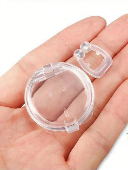 1pc Silicone Anti-Snoring Nose Clip, Professional Non-Slip Nose Clip For Outdoor Swimming Training And Water Sports, And Sleep Aid