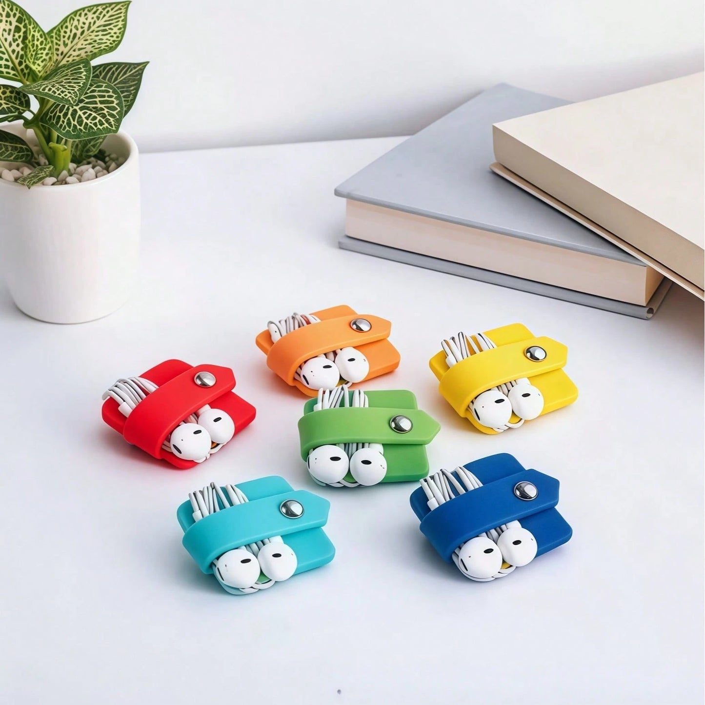 1pc Silicone Cable Organizer Earphone Wire Storage Cable Clip Cable Management
