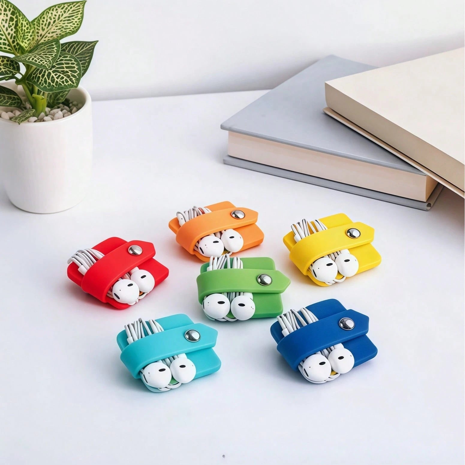 1pc Silicone Cable Organizer Earphone Wire Storage Cable Clip Cable Management