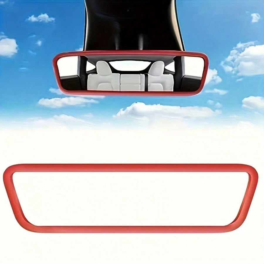 1pc Silicone Car Rearview Mirror Protective Film- Adds Beautiful Scenery To Your Car Interior