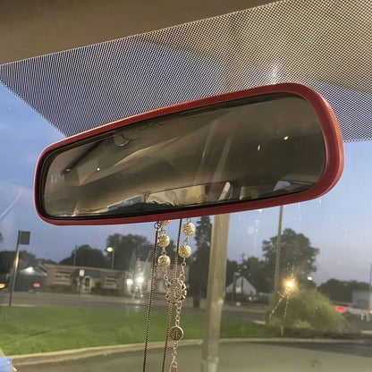 1pc Silicone Car Rearview Mirror Protective Film- Adds Beautiful Scenery To Your Car Interior