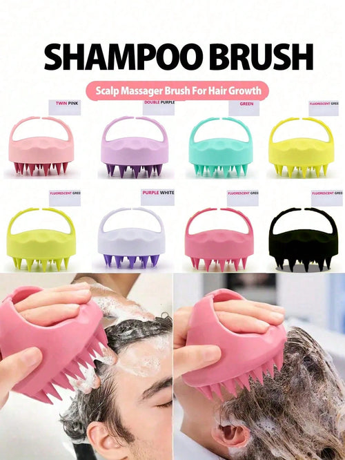 1pc Silicone Scalp Massage Shampoo Brush, Scalp Cleansing Brush, Exfoliating Scalp Massager, Hair Care Scalp Massage Brush, Bathroom Accessories- Back To School Shampoo Brush, Ergonomic Scalp Cleansi