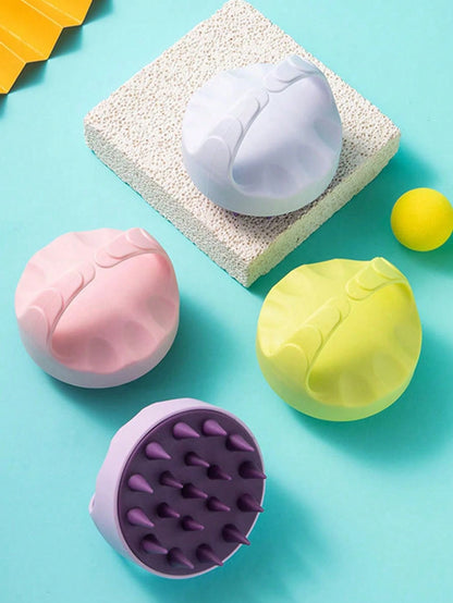 1pc Silicone Scalp Massage Shampoo Brush, Scalp Cleansing Brush, Exfoliating Scalp Massager, Hair Care Scalp Massage Brush, Bathroom Accessories- Back To School Shampoo Brush, Ergonomic Scalp Cleansi