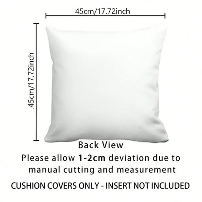 1pc Slogan Graphic Cushion Cover Without Filler, Modern Fabric Decorative Throw Pillow Case For Living Room And Bedroom