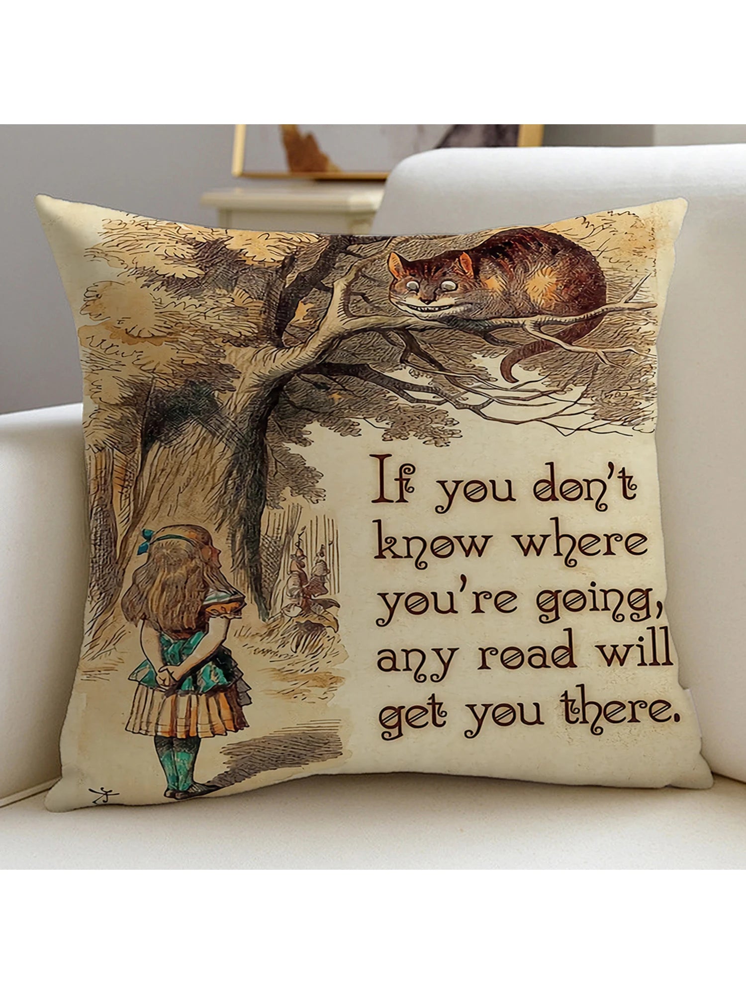 1pc Slogan Graphic Cushion Cover Without Filler, Modern Fabric Decorative Throw Pillow Case For Living Room And Bedroom