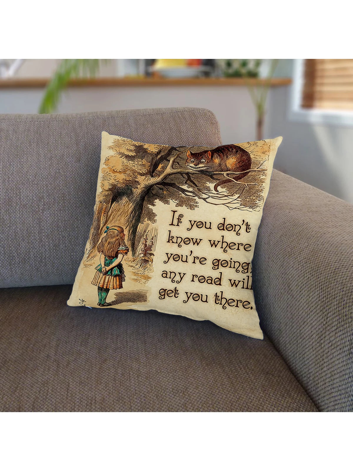 1pc Slogan Graphic Cushion Cover Without Filler, Modern Fabric Decorative Throw Pillow Case For Living Room And Bedroom