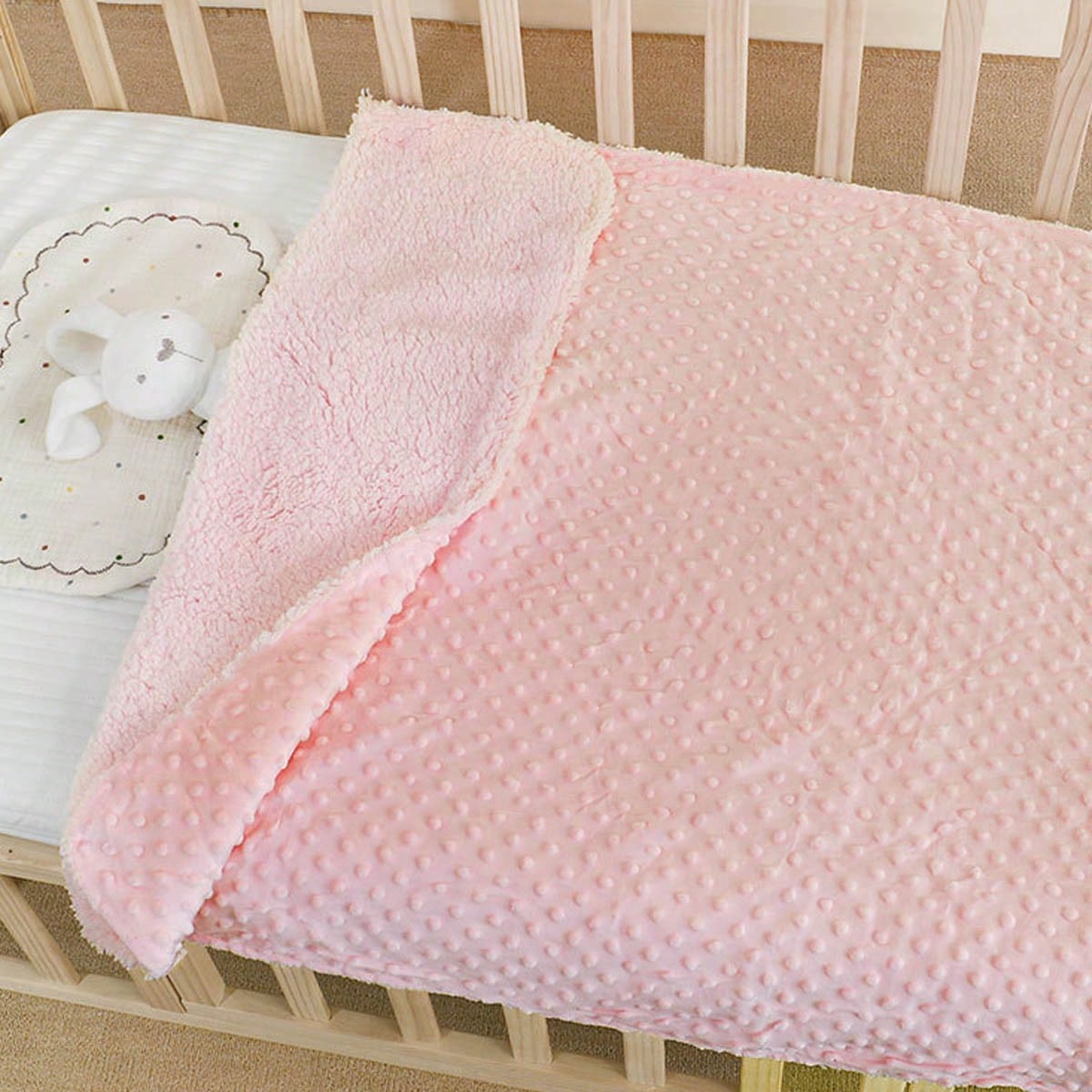 1pc Solid Color Baby Blanket, Soft & Comfortable, Suitable For All Seasons, Nursery Supplies, Newborn Gift