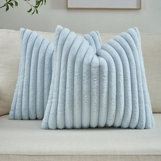 1pc Solid Color Throw Pillow Cover (Pillow Insert Not Included), Fabric Cushion Cover, Suitable For Living Room Sofa