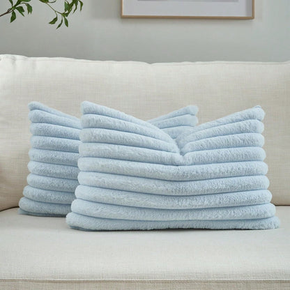 1pc Solid Color Throw Pillow Cover (Pillow Insert Not Included), Fabric Cushion Cover, Suitable For Living Room Sofa