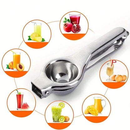 1pc Stainless Steel Hand Juicer, Silver Multifunction Lemon Squeezer, For Orange Lemon Pomegranate