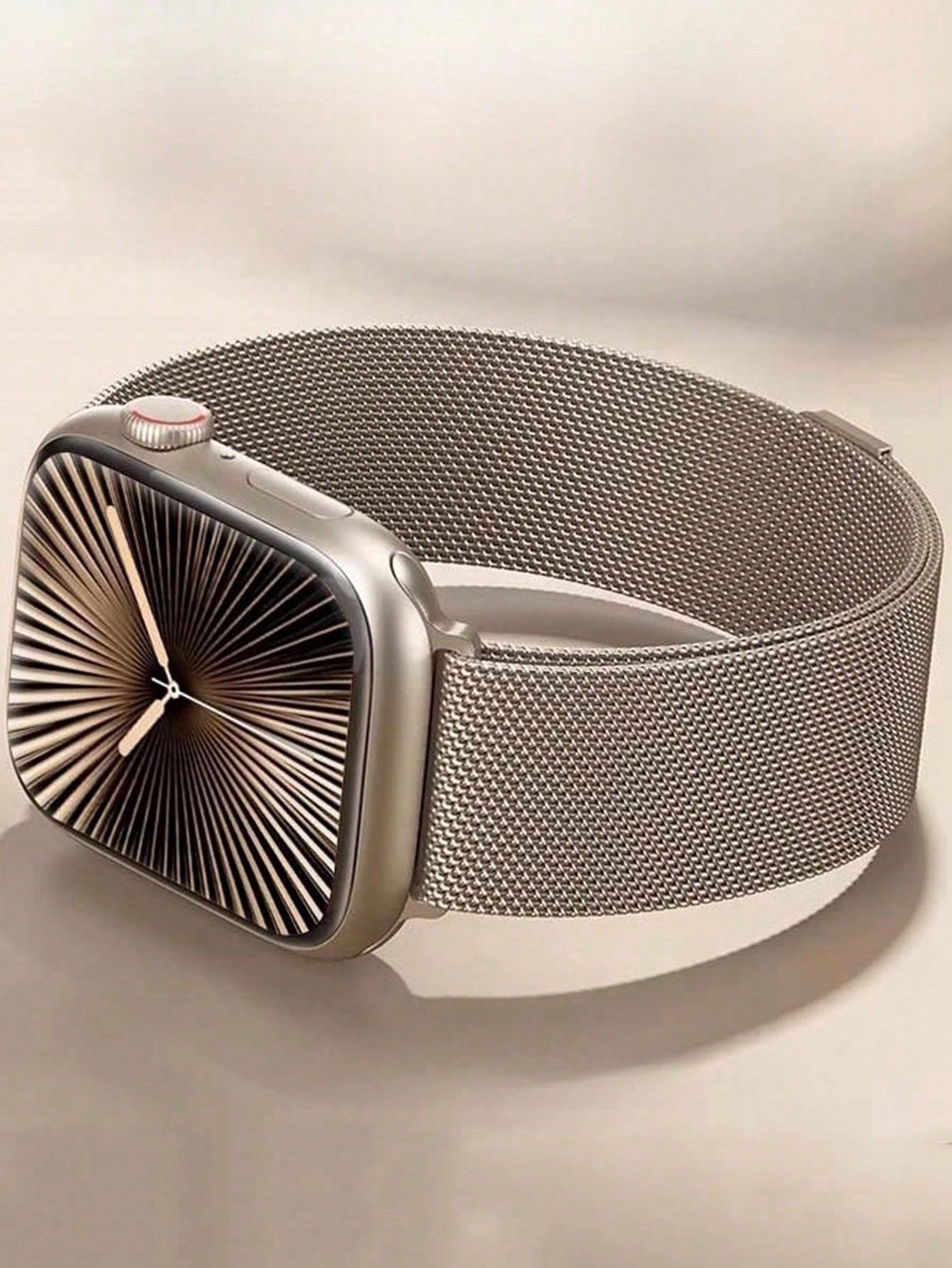 1pc Stainless Steel Magnetic Metal Watch Band Compatible With Apple Smart Watch 40mm 41mm 38mm 42mm 44mm 45mm 46mm 49mm Fashionable Adjustable Milanese Strap Compatible With Apple Watch I-Watch Series