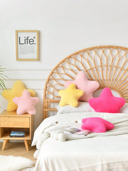 1pc Star Pillow, Bed Sofa Decor Star Pillow, Star Pillow Plush Floor Mat, Suitable For Room Decoration, Soft Cute Comfortable Sofa Bedroom Cushion, Bedroom Decor Room Decor Outdoor Pillow, Fall Thanks