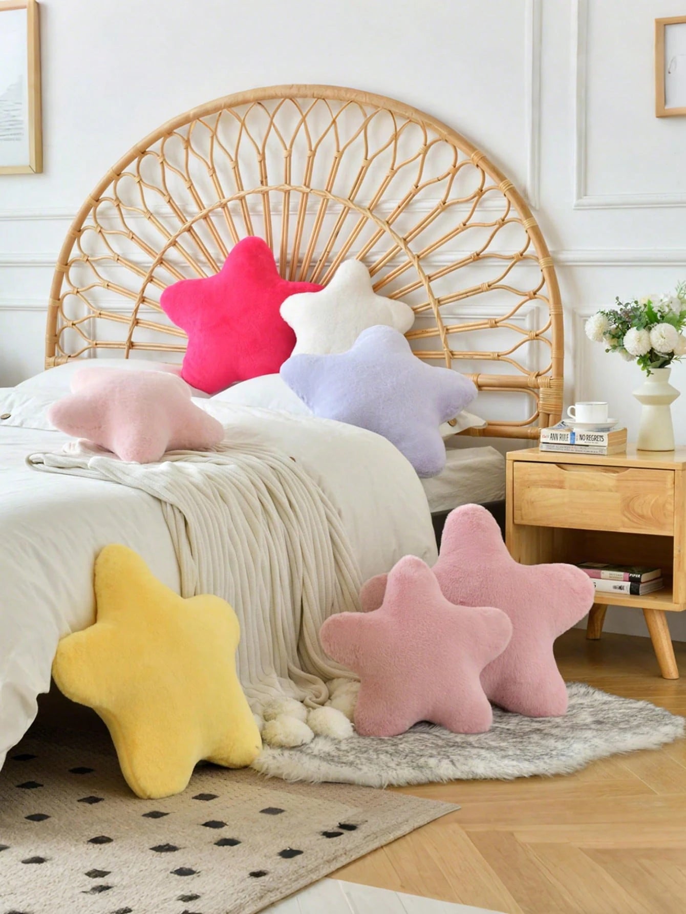 1pc Star Pillow, Bed Sofa Decor Star Pillow, Star Pillow Plush Floor Mat, Suitable For Room Decoration, Soft Cute Comfortable Sofa Bedroom Cushion, Bedroom Decor Room Decor Outdoor Pillow, Fall Thanks