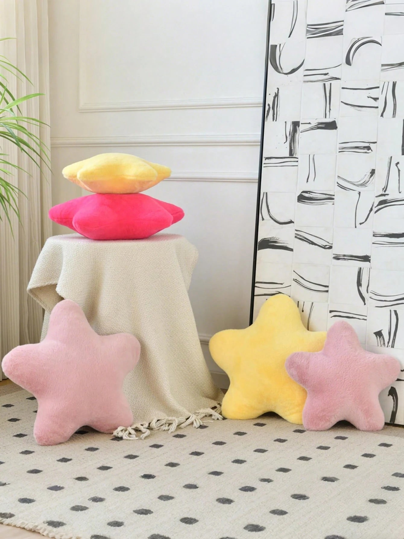 1pc Star Pillow, Bed Sofa Decor Star Pillow, Star Pillow Plush Floor Mat, Suitable For Room Decoration, Soft Cute Comfortable Sofa Bedroom Cushion, Bedroom Decor Room Decor Outdoor Pillow, Fall Thanks