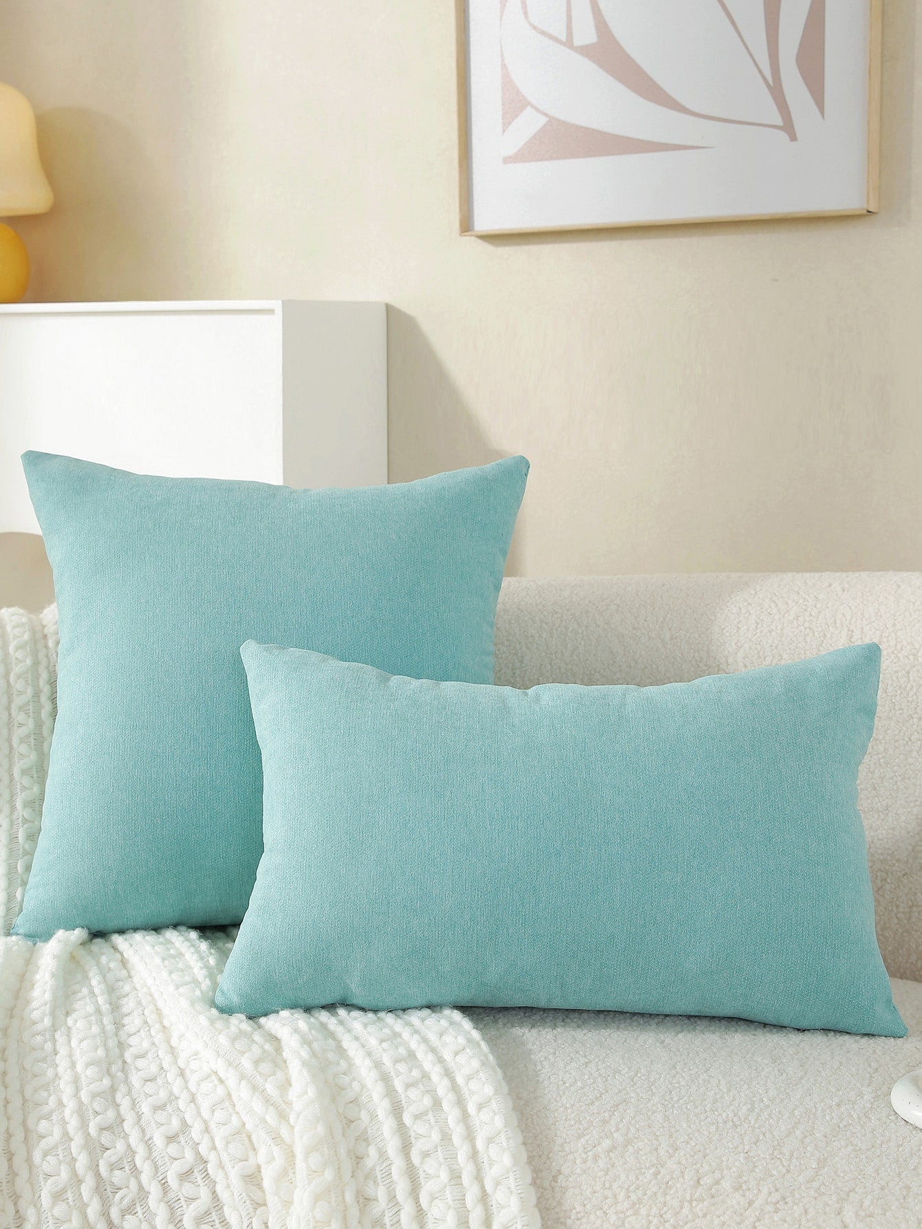 1pc Starry Sky Plush Decorative Throw Pillow Cover For Living Room Sofa