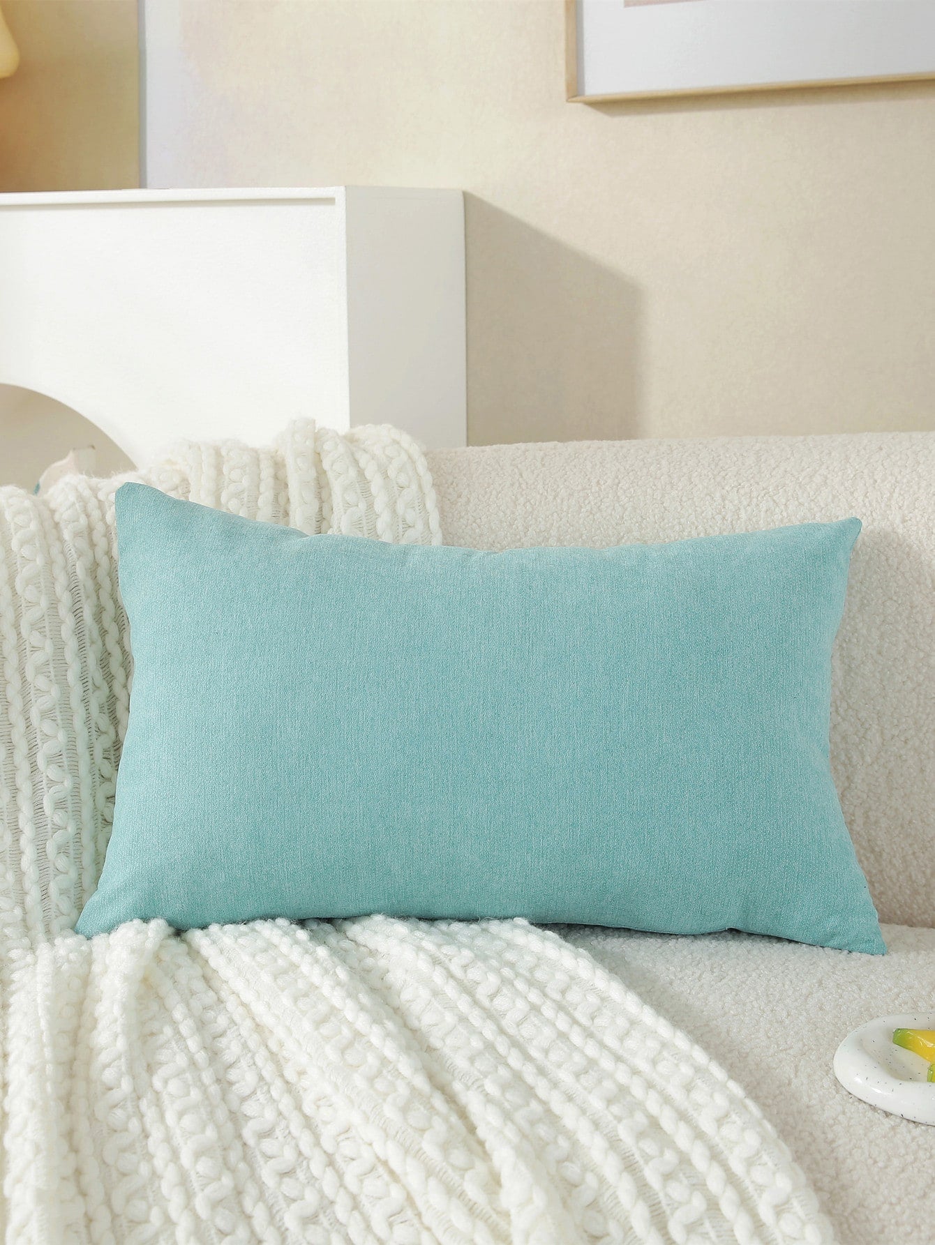 1pc Starry Sky Plush Decorative Throw Pillow Cover For Living Room Sofa