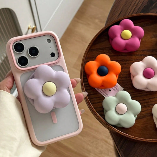 1PC Strong Magnetic Phone Holder, Powerful Flower-Shaped Liquid Silicone Magnetic Phone Stand With Matte Finish