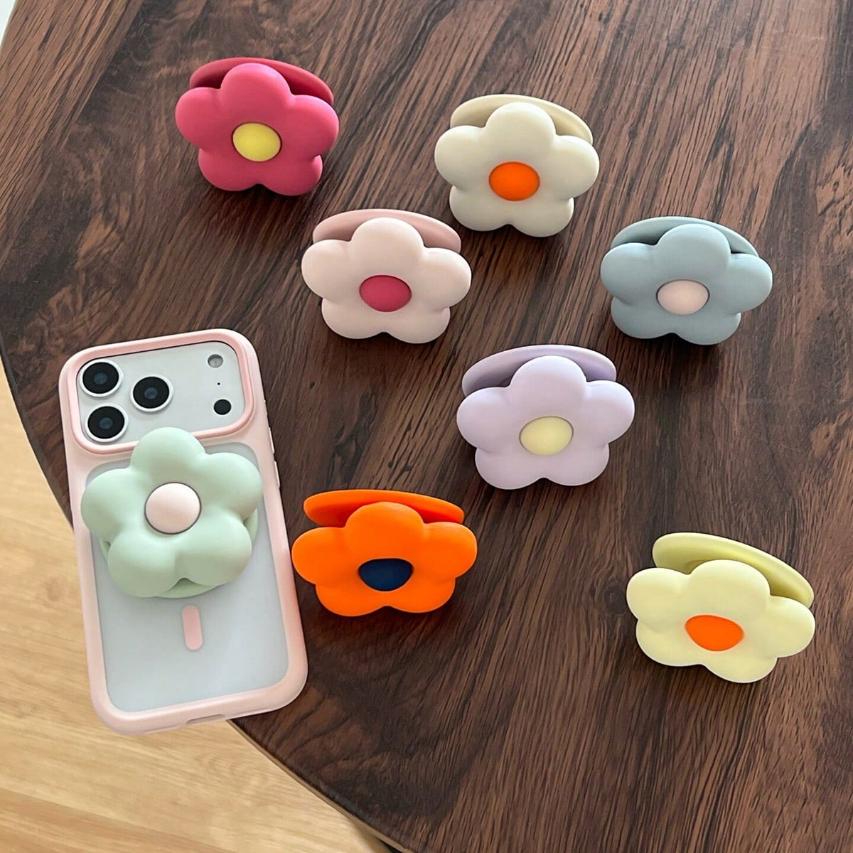 1PC Strong Magnetic Phone Holder, Powerful Flower-Shaped Liquid Silicone Magnetic Phone Stand With Matte Finish