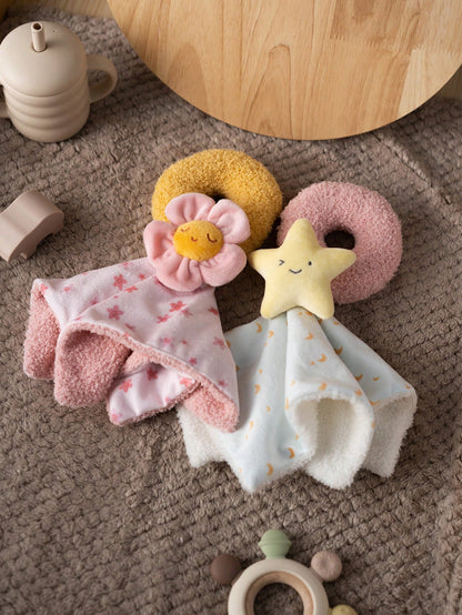 1pc Stuffed Baby Security Blanket Soft Plush Loveys For Babies Cute Cartoon Character Snuggle Blanket For Newborn Infants Toddlers Soothing Comfort Toy For Baby Shower Gift