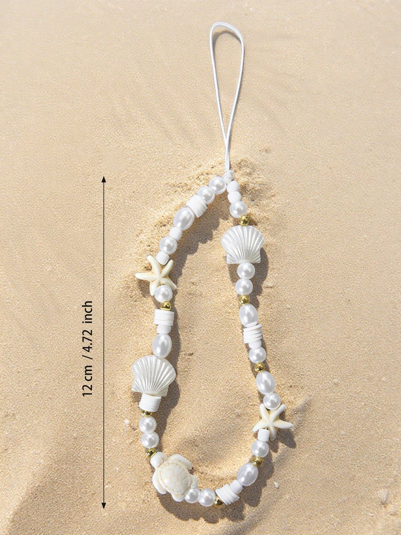 1pc Summer Ocean Creature Vacation Style Beaded Smartphone Lanyard Phone Strap Travel Vacation Accessory Pendant Phone Decoration Phone Accessory Smartphone Wristband Smartphone Shoulder Bag (Due To S