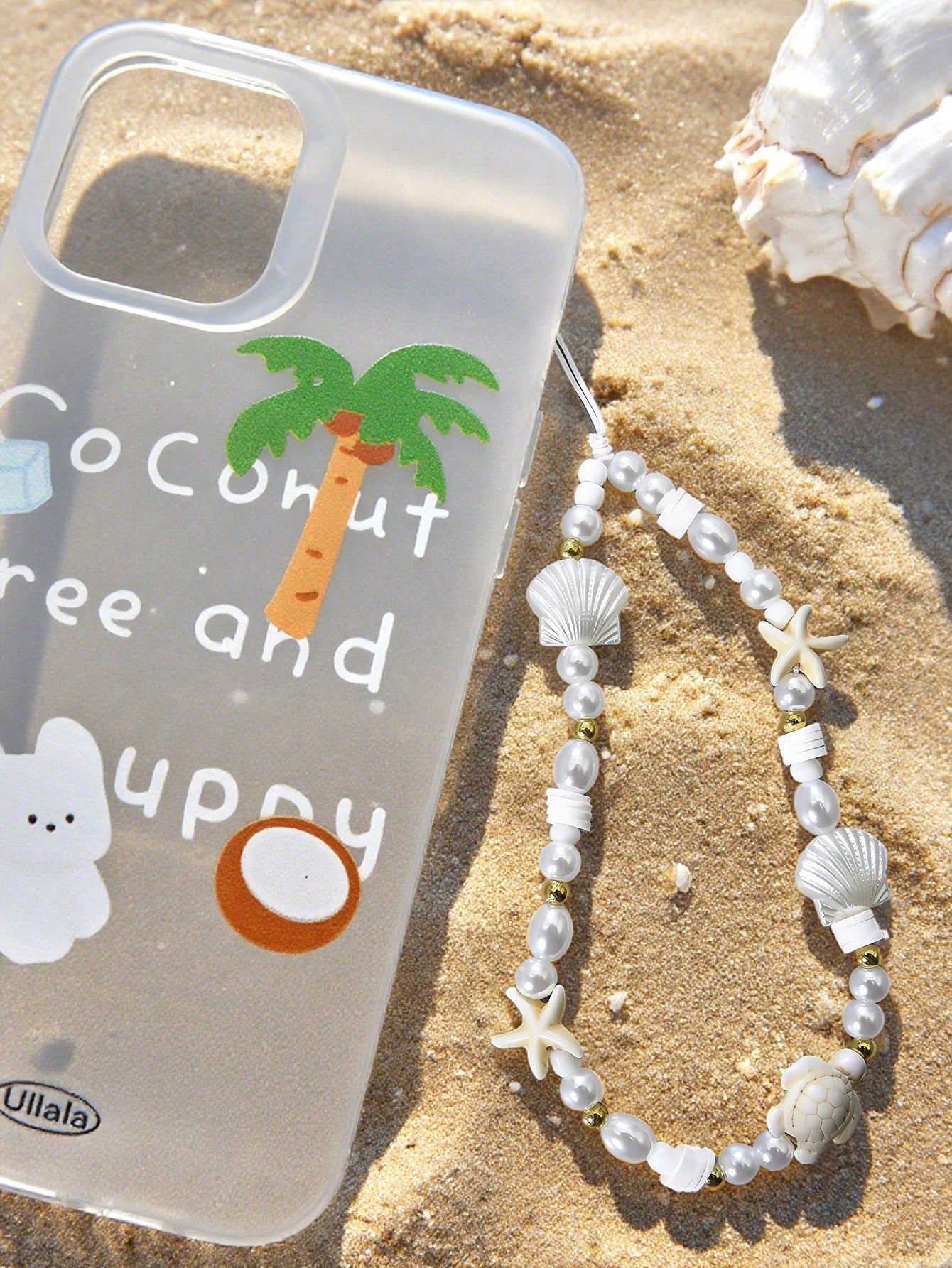 1pc Summer Ocean Creature Vacation Style Beaded Smartphone Lanyard Phone Strap Travel Vacation Accessory Pendant Phone Decoration Phone Accessory Smartphone Wristband Smartphone Shoulder Bag (Due To S
