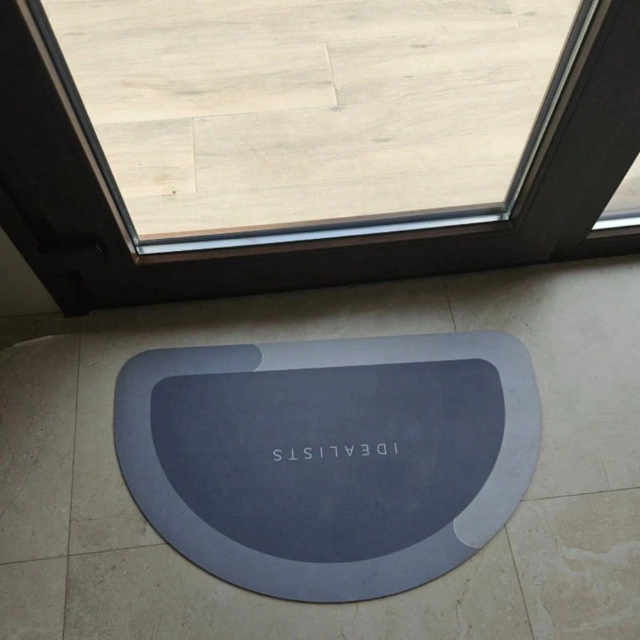 1pc Super Absorbent Non-Slip Bathroom Mat, Quick Dry Diatomite Design For Shower Bathtub Laundry Room Entryway Toilet Floor Mat