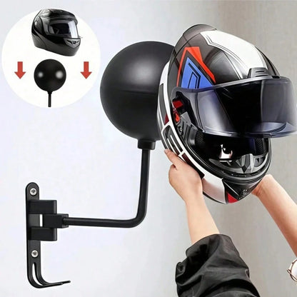 1pc Swivel Helmet Holder, Motorcycle/Bicycle Enthusiasts "Helmet Storage + Display" Dual-Use Essential! Designed For Motorcycle And Bicycle Riders, With "180-Degree Rotation + Wall-Mounted Installatio