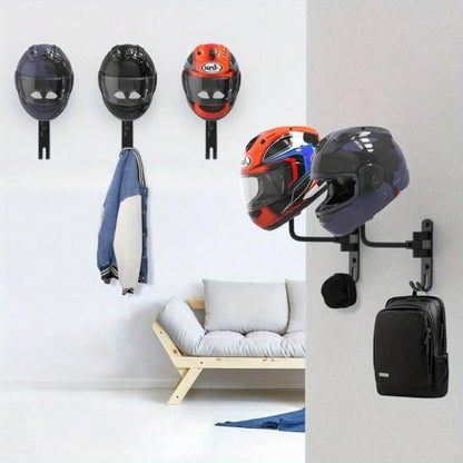 1pc Swivel Helmet Holder, Motorcycle/Bicycle Enthusiasts "Helmet Storage + Display" Dual-Use Essential! Designed For Motorcycle And Bicycle Riders, With "180-Degree Rotation + Wall-Mounted Installatio