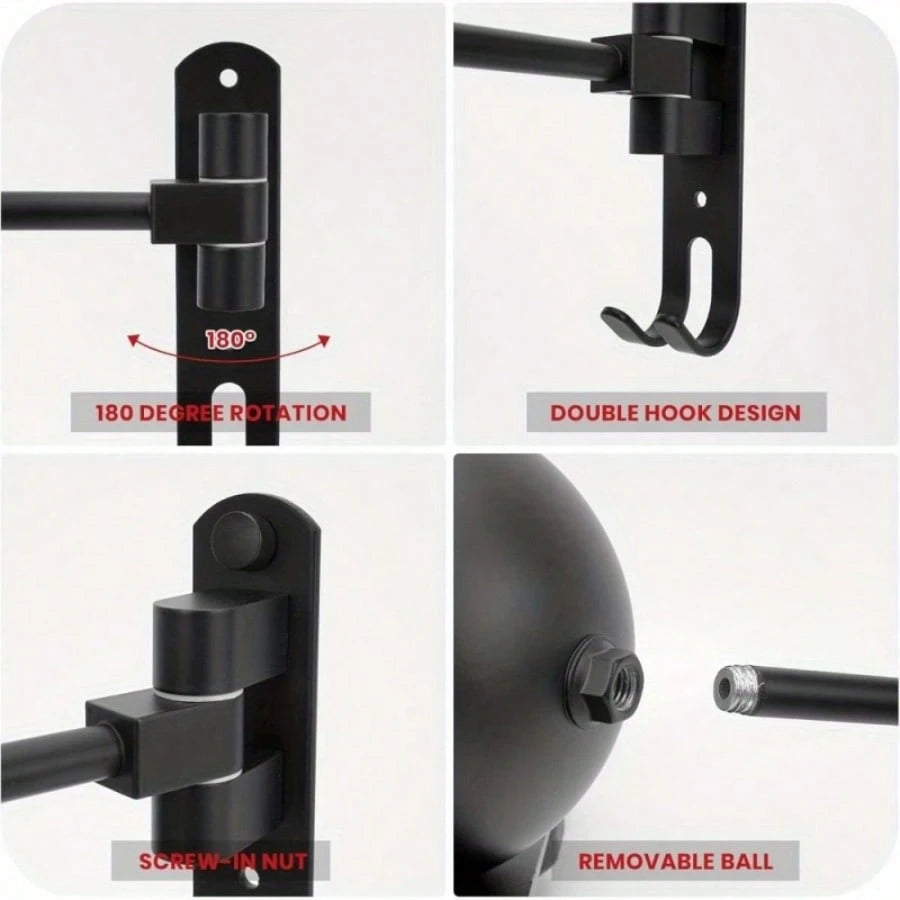 1pc Swivel Helmet Holder, Motorcycle/Bicycle Enthusiasts "Helmet Storage + Display" Dual-Use Essential! Designed For Motorcycle And Bicycle Riders, With "180-Degree Rotation + Wall-Mounted Installatio
