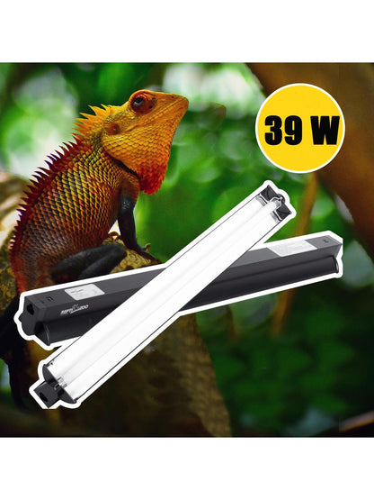 1PC T5 HO UVB Lighting Combo Kit, Terrarium Hood Comes With Desert 10.0 UVB T5 Lamp (39W)