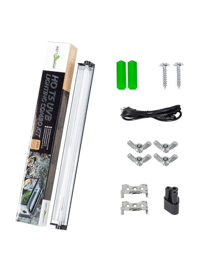 1PC T5 HO UVB Lighting Combo Kit, Terrarium Hood Comes With Desert 10.0 UVB T5 Lamp (39W)