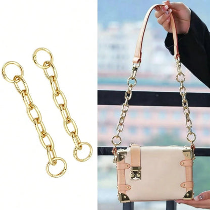 1pc Thick Metal Bag Extension Chain, Double Spring Clasp DIY Bag Strap Chain For Handbag And Crossbody Bag, Detachable Decorative Extension Chain Accessory