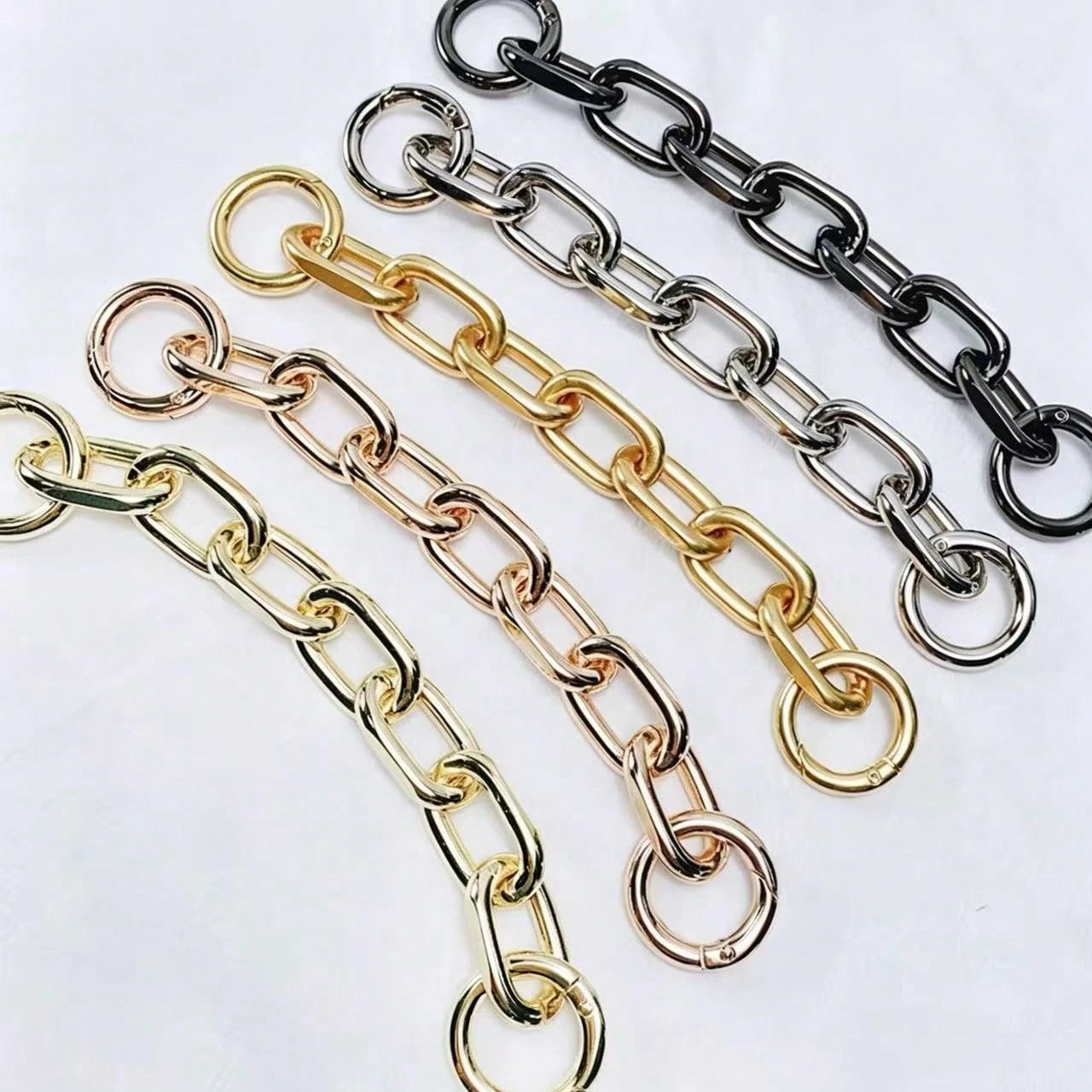 1pc Thick Metal Bag Extension Chain, Double Spring Clasp DIY Bag Strap Chain For Handbag And Crossbody Bag, Detachable Decorative Extension Chain Accessory