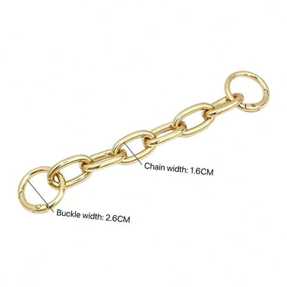 1pc Thick Metal Bag Extension Chain, Double Spring Clasp DIY Bag Strap Chain For Handbag And Crossbody Bag, Detachable Decorative Extension Chain Accessory
