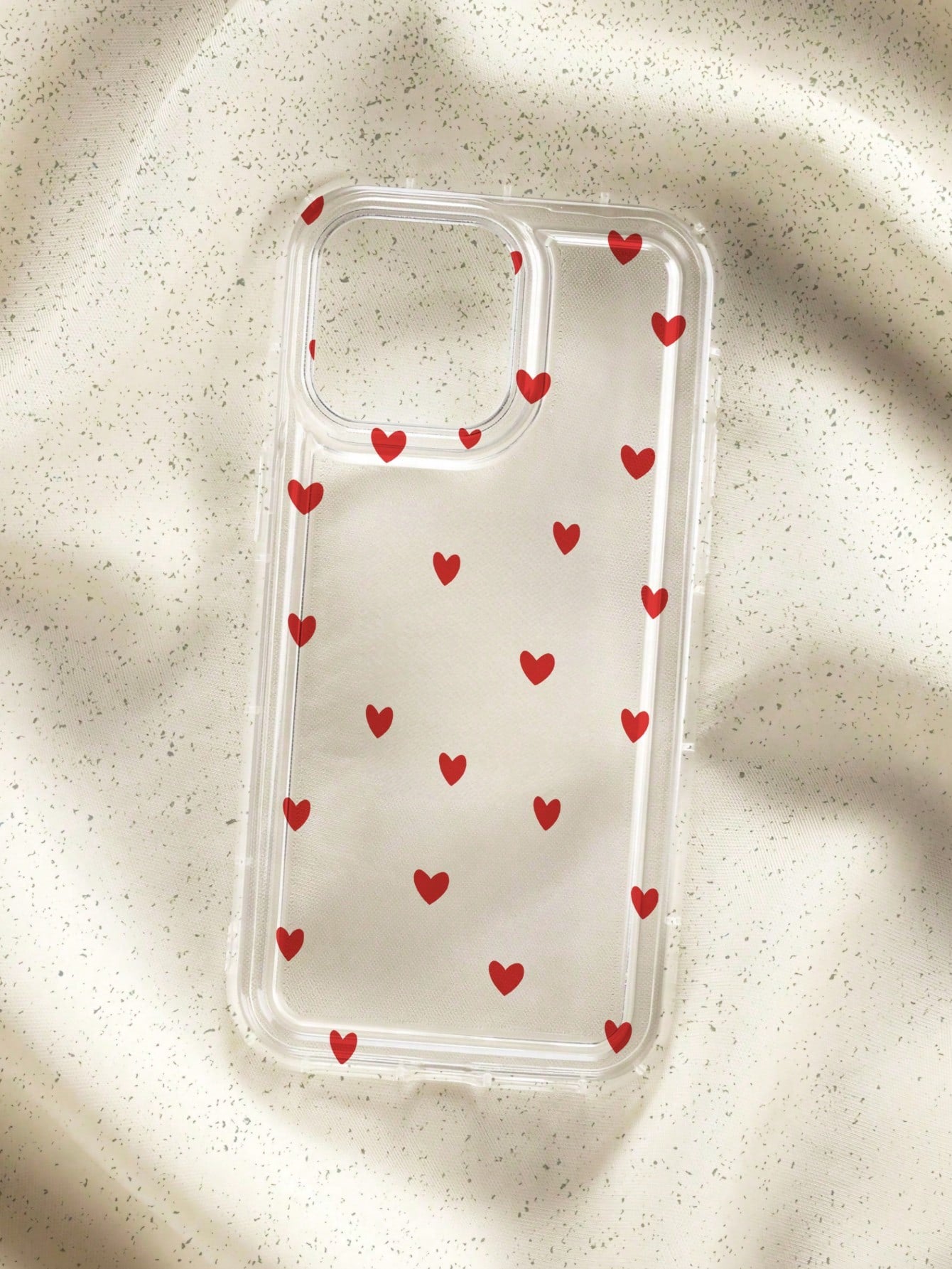 1pc Transparent Air Cushion Heart Design Full Coverage Shockproof Phone Case Compatible With Iphone 16 Pro Max/16 Pro/16/12/13/14/15 Plus/15 Pro/15/13 Pro Max/11/XR/ 17 Pro Max/17 Pro/17 And S21/S22/S