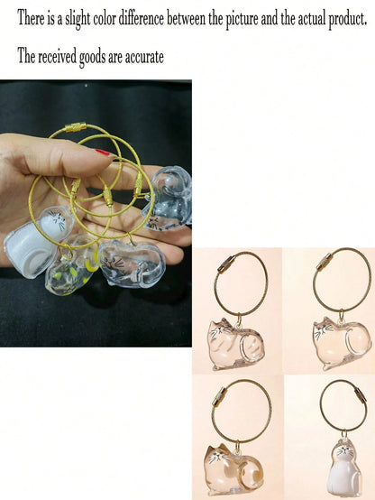 1pc Transparent Pet Hair Storage Box, Cute Animal Hair Capsule Hanging Decor, Dust-Proof Memorabilia Gift Box. (Note: Colors And Styles May Vary Slightly By Batch, But All Are Very Beautiful)