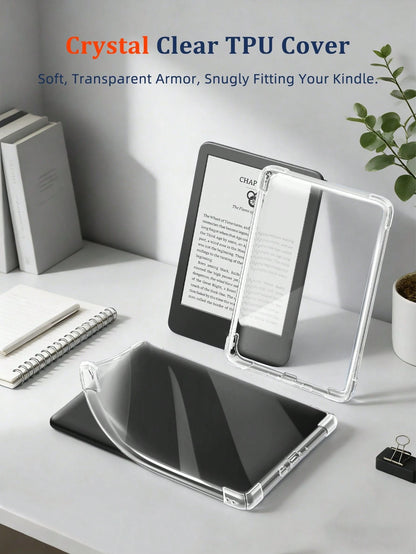 1pc Transparent Protective Case For Kindle, Anti-Drop, Full Coverage Transparent Protective Case, Silicone Soft Shell, Suitable For Kindle Paperwhite 11th Gen (2021)/ Kindle Paperwhite 12th Gen (2024