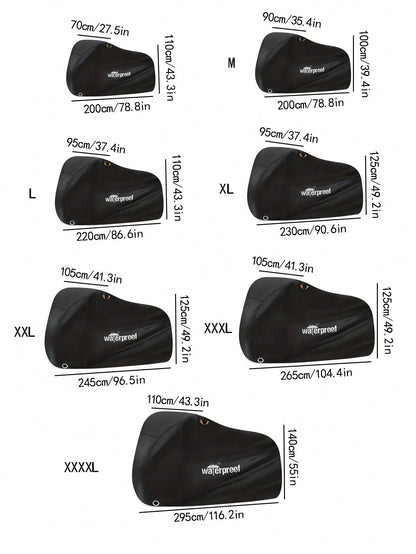 1pc Waterproof Bike Cover For 1-2 Bikes- Protect Your Mountain, Road, Or Electric Bike From Rain, Sun, And Dust